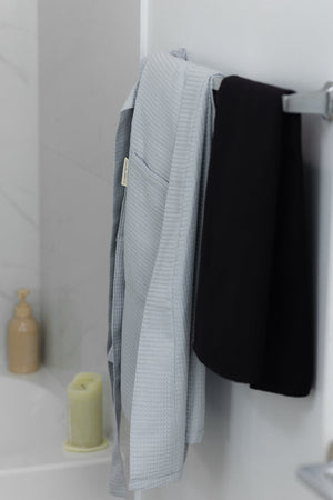 Organic Cotton Waffle Bathroom Towels