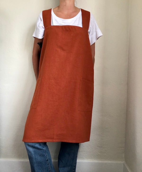 Japanese Apron from 100% Natural Linen